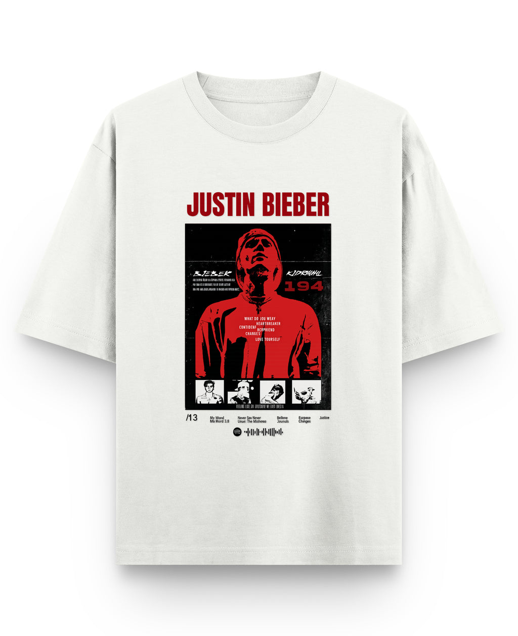 Off White Oversized T-shirt Front Design