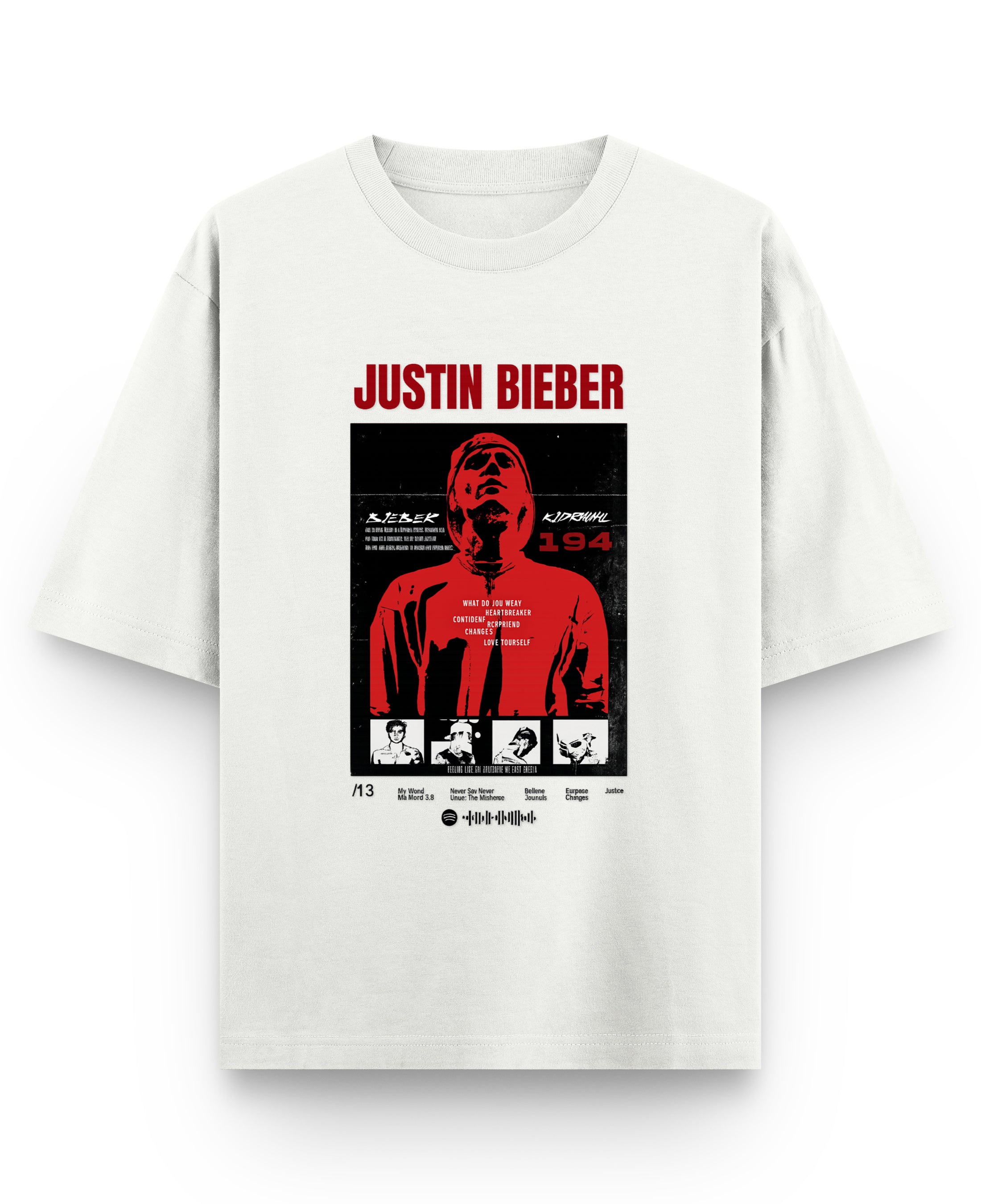 Off White Oversized T-shirt Front Design
