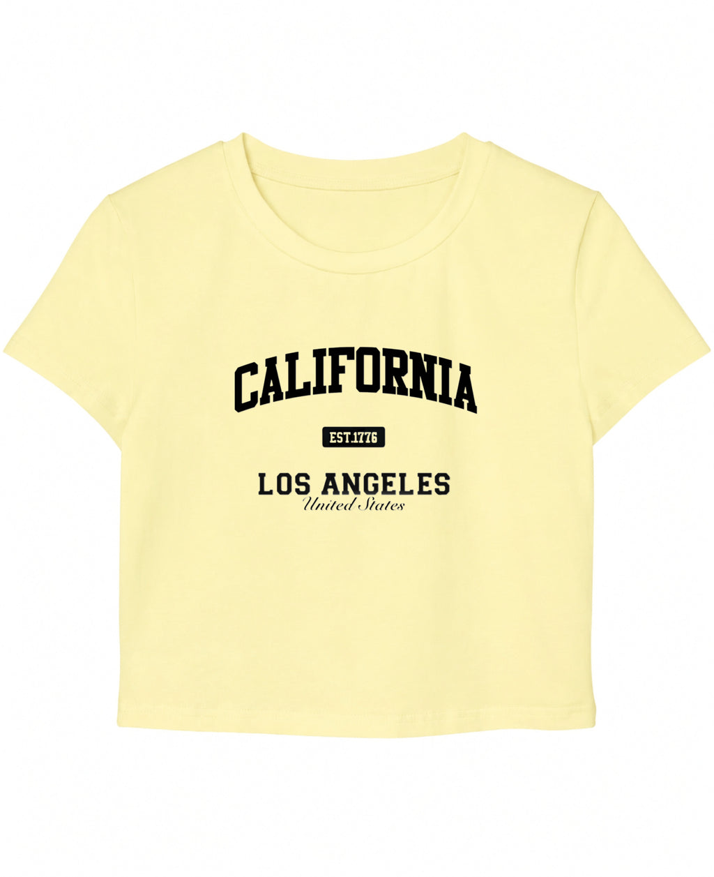 Butter Yellow Baby Tee Front Design