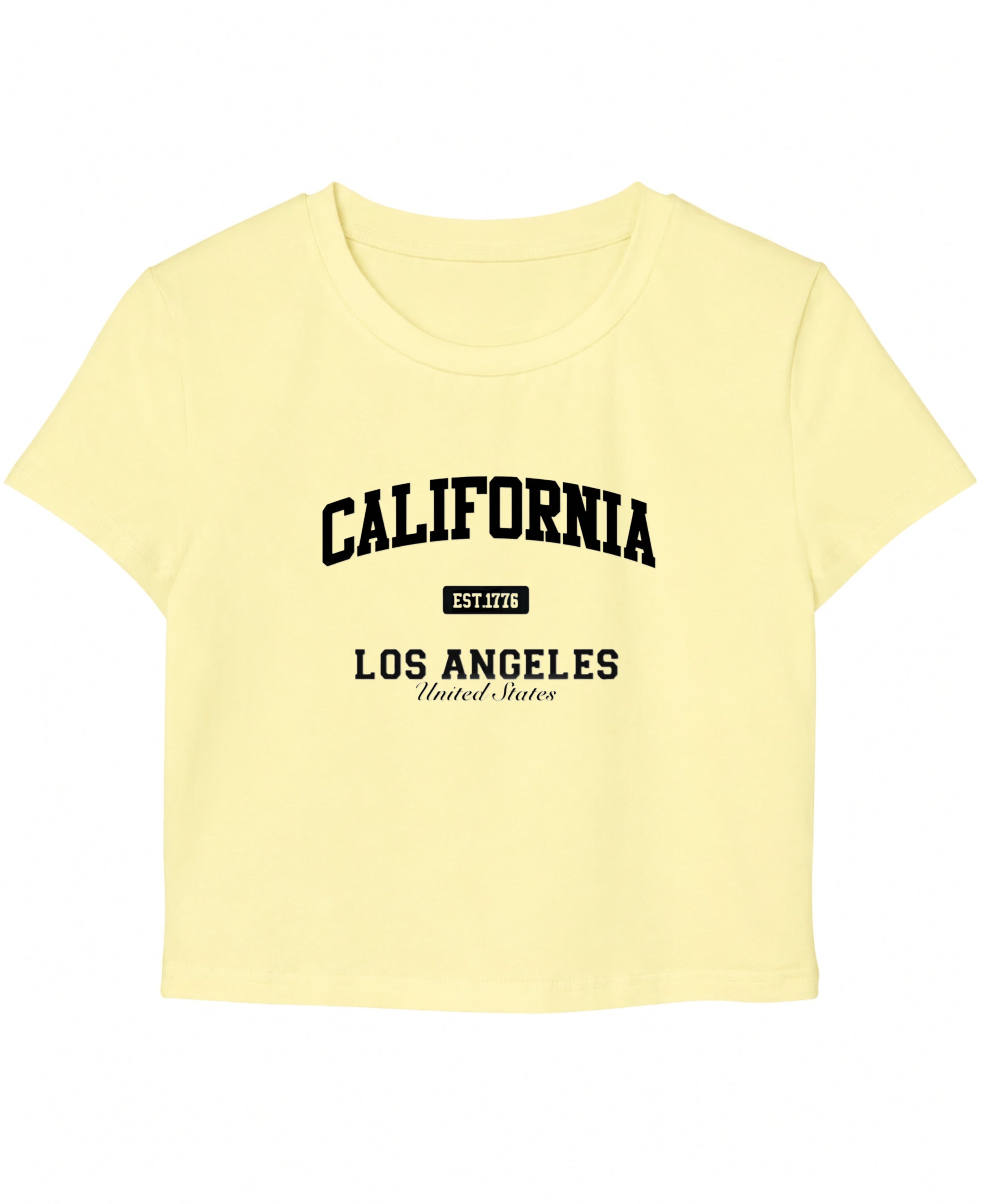 Butter Yellow Baby Tee Front Design