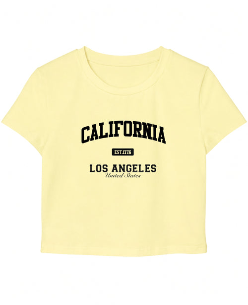 Butter Yellow Baby Tee Front Design
