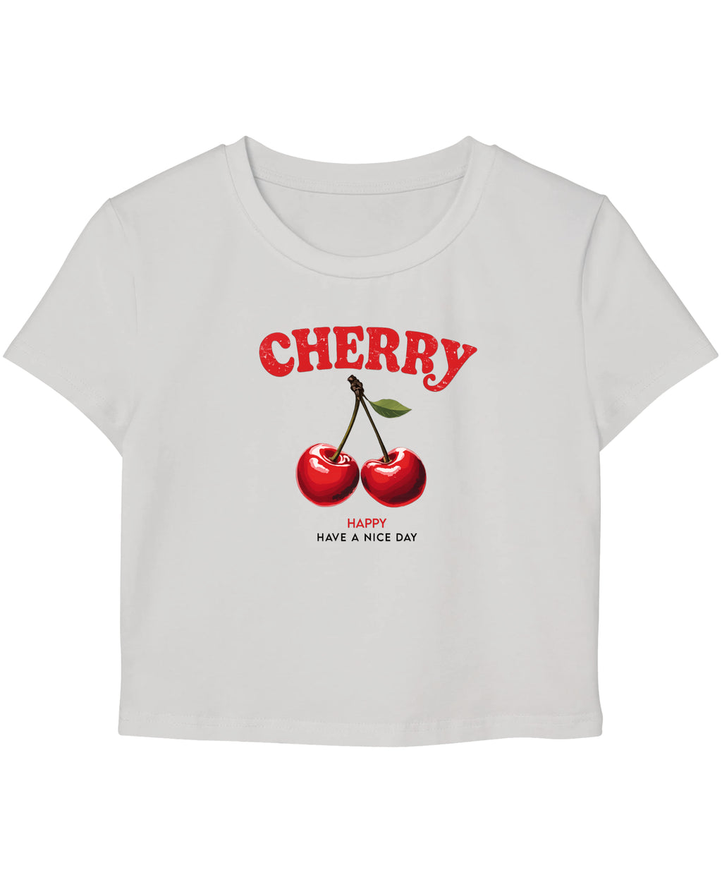 White Baby Tee Front Design