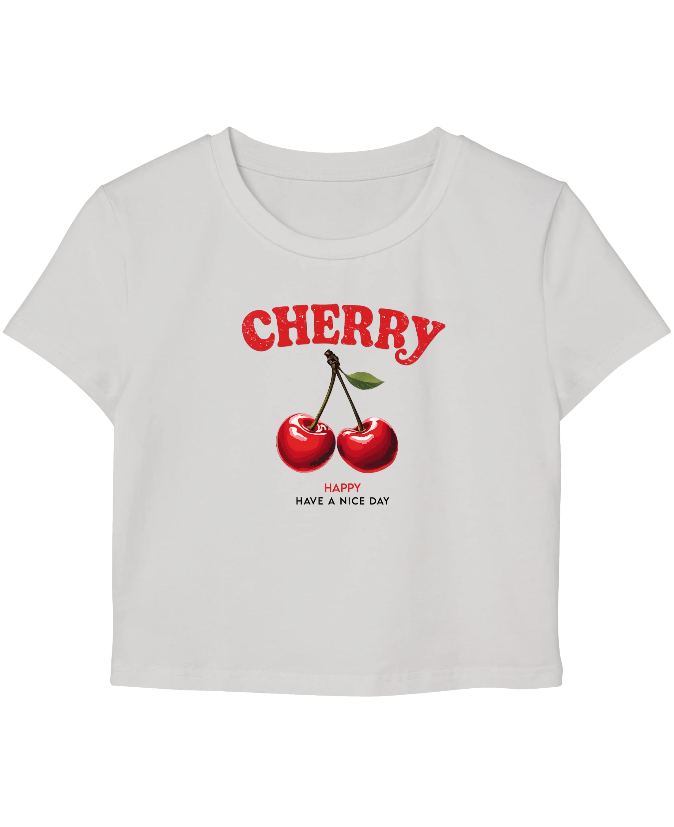 White Baby Tee Front Design