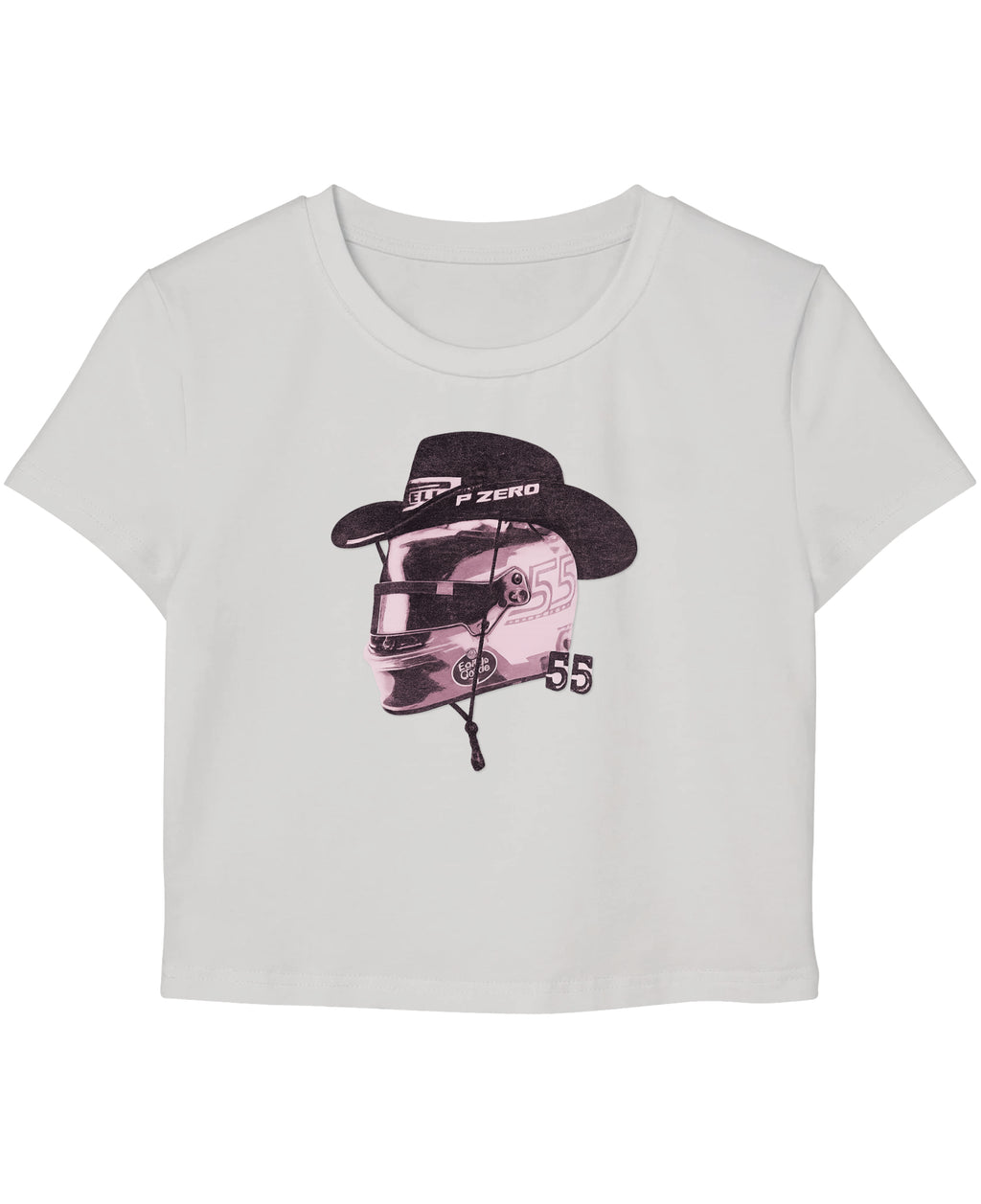 White Baby Tee Front Design