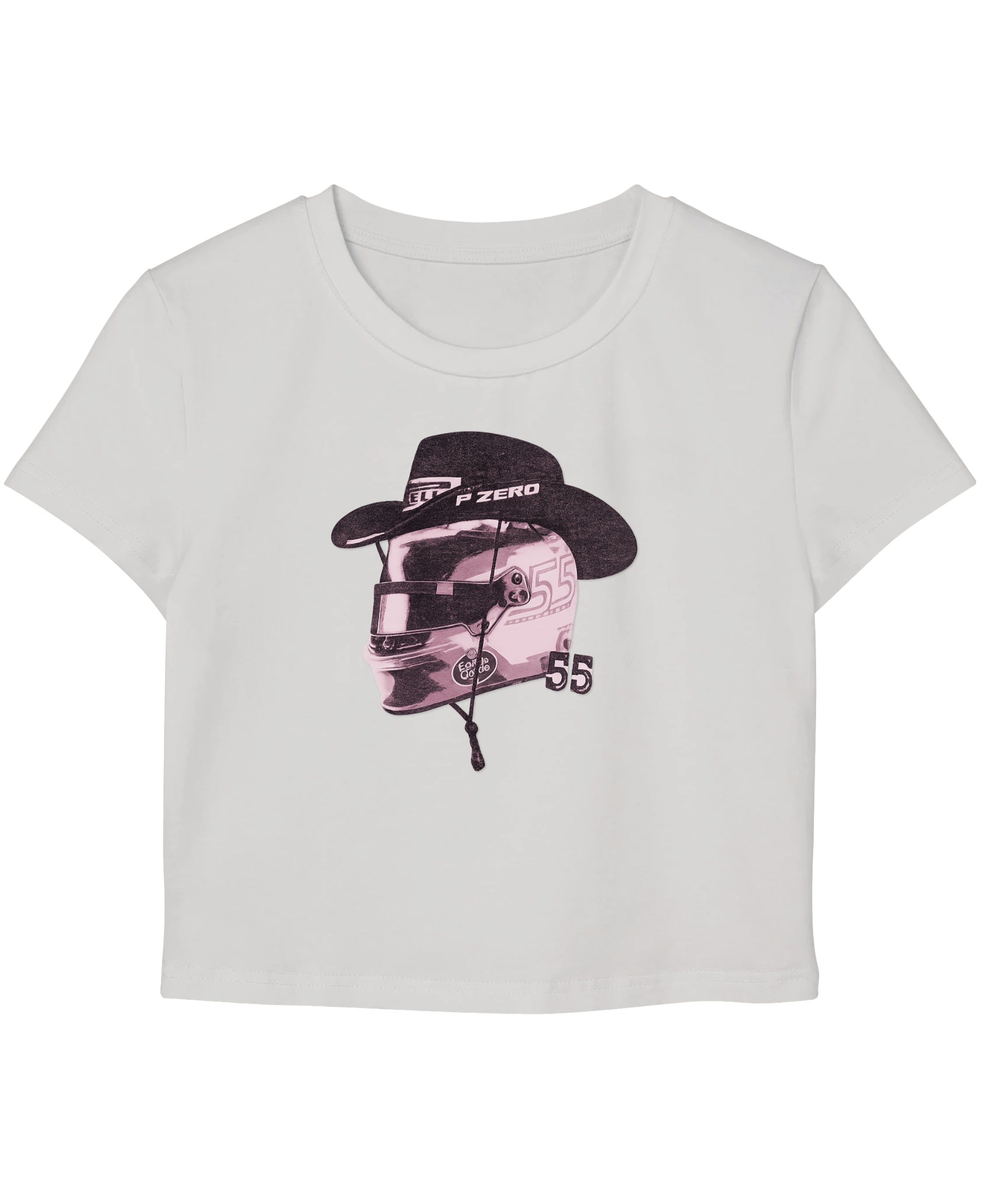 White Baby Tee Front Design