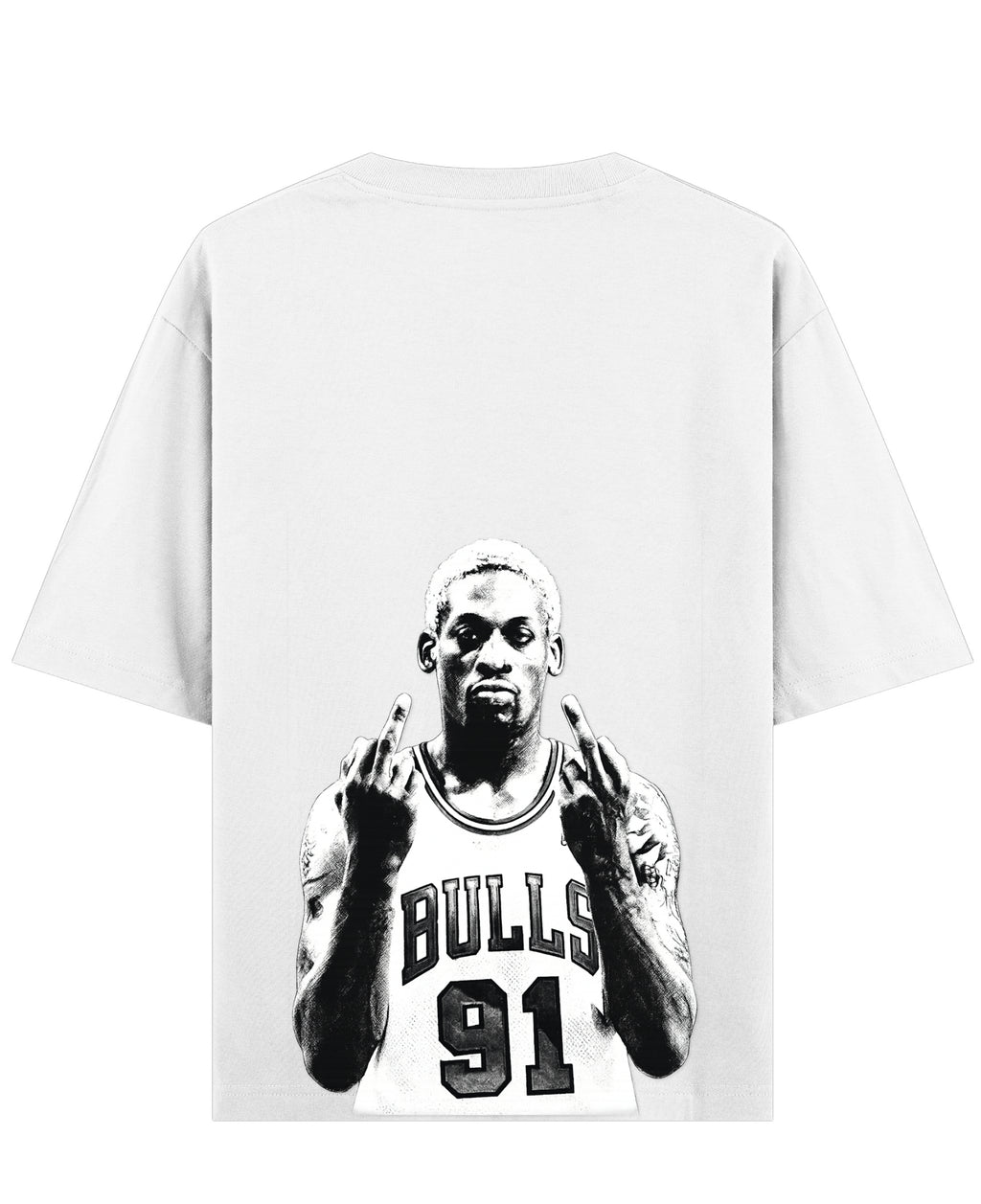 White Oversized T-shirt Back Design