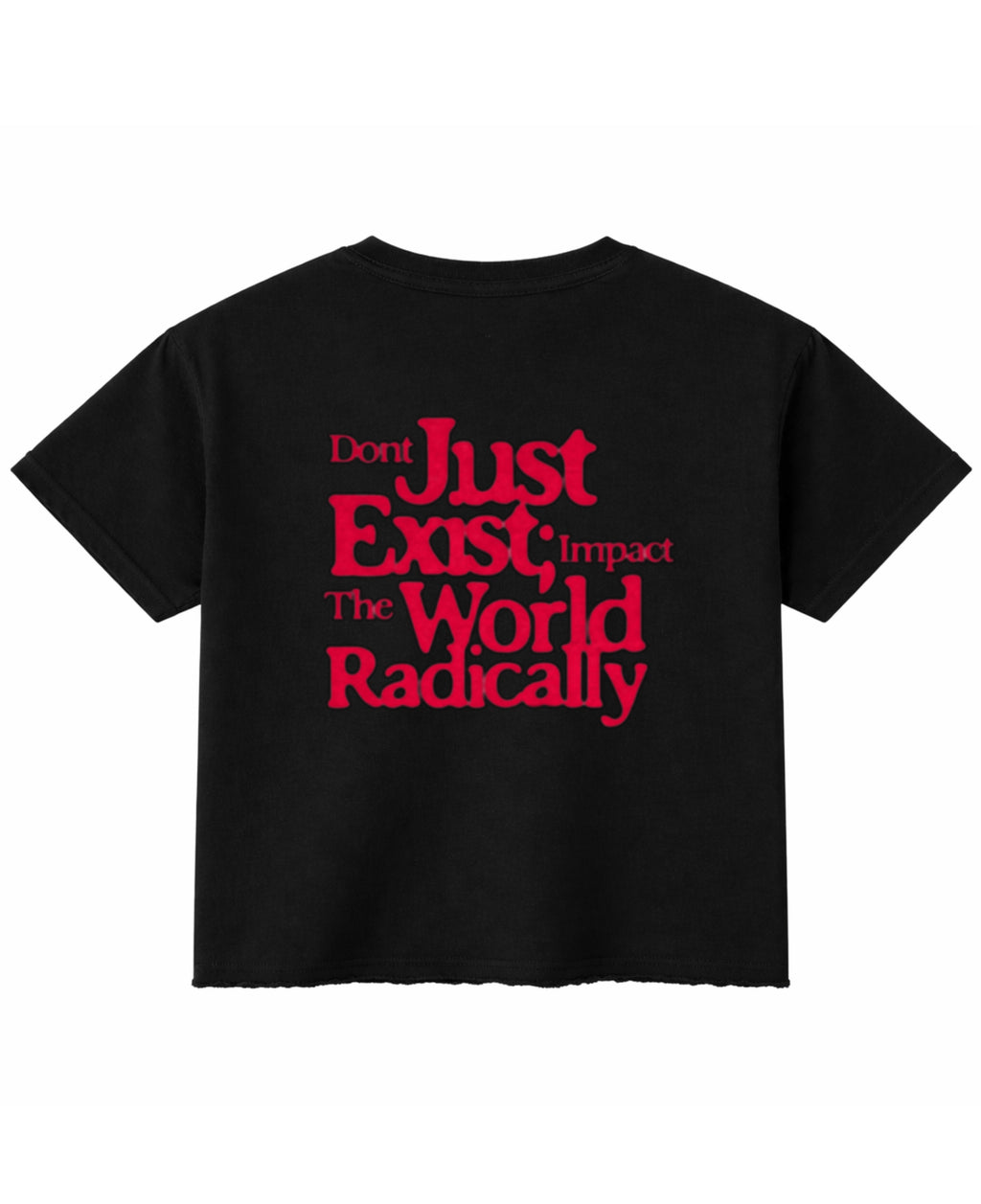 Black Boxy Fit T-shirt Back Design
