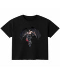Black Boxy Fit T-shirt Front Design