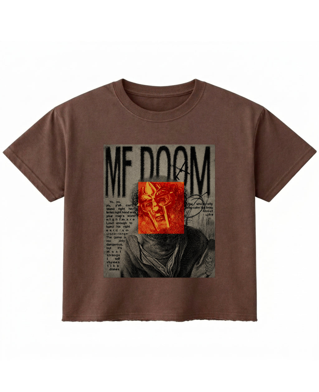 Brown Boxy Fit T-shirt Front Design