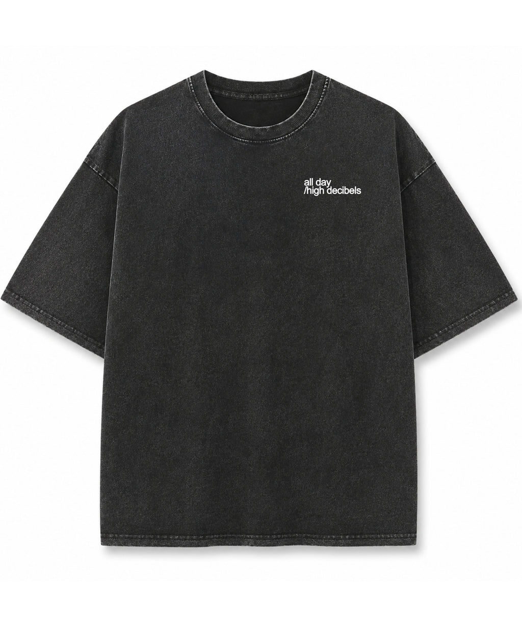 Vintage Fade Wash Oversized T-shirt Front Design