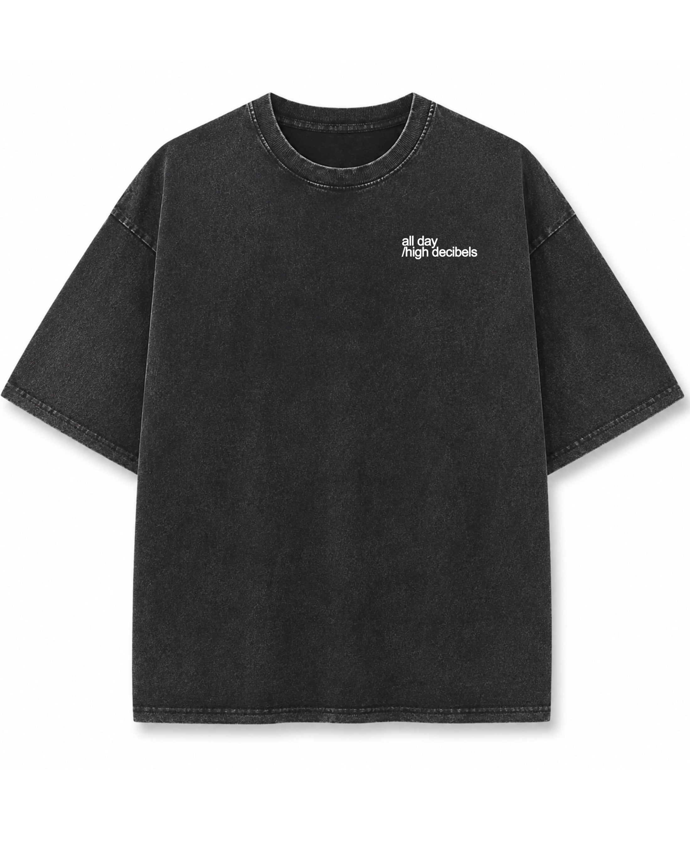 Vintage Fade Wash Oversized T-shirt Front Design