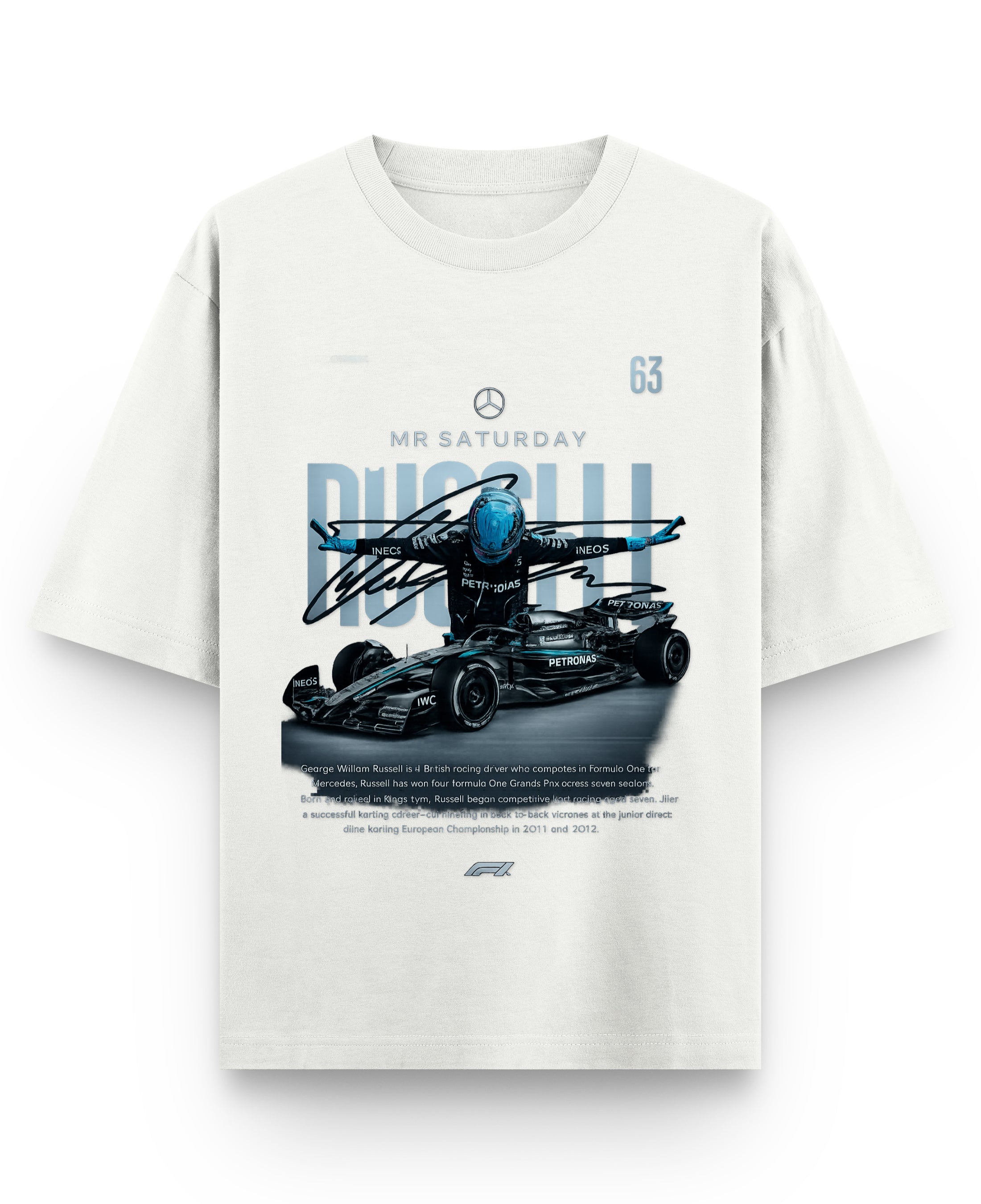 Off White Oversized T-shirt Front Design