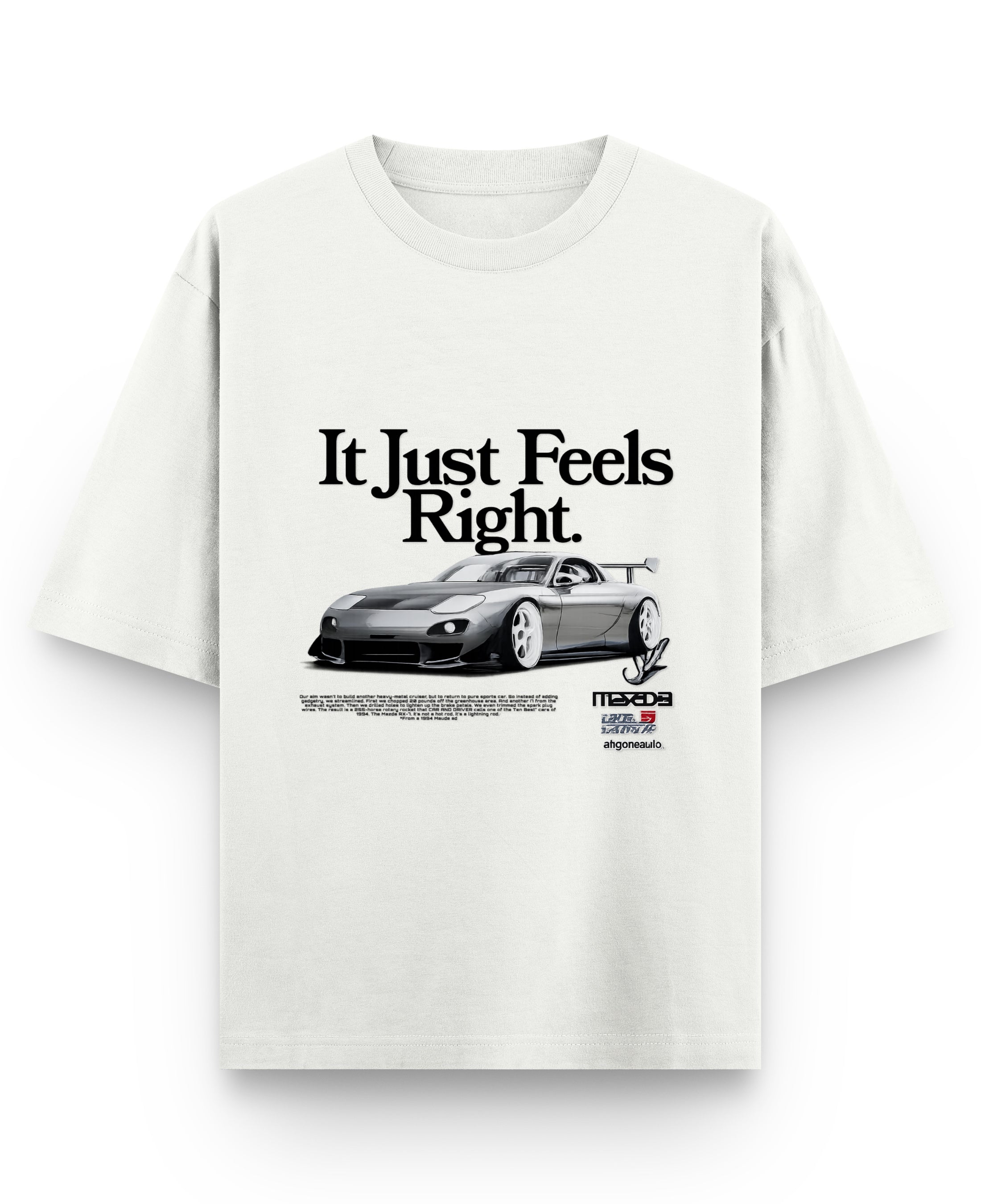 Off White Oversized T-shirt Front Design