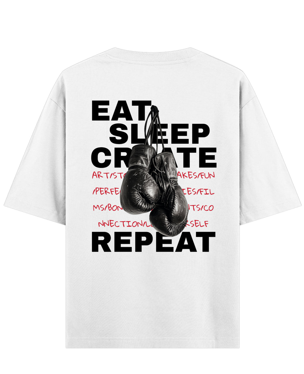 White Oversized T-shirt Back Design