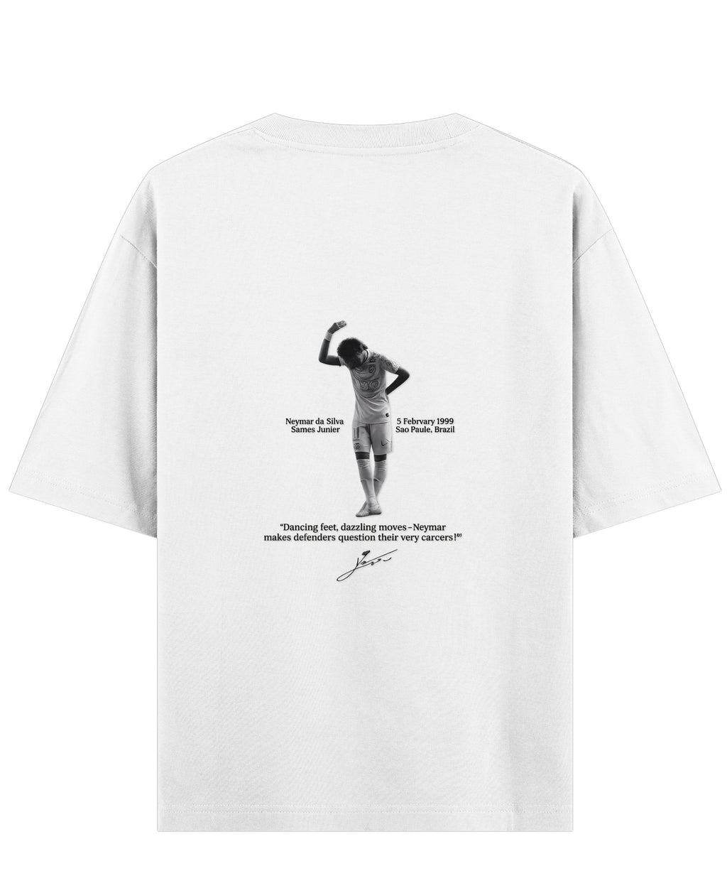 White Oversized T-shirt Back Design