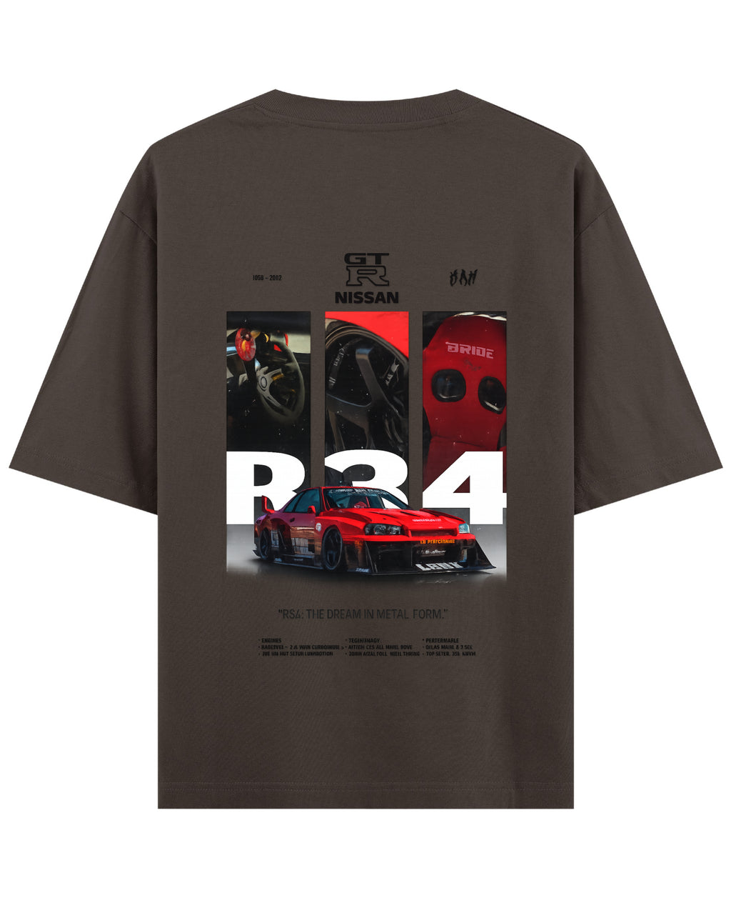 Coffee Oversized T-Shirt Back Design