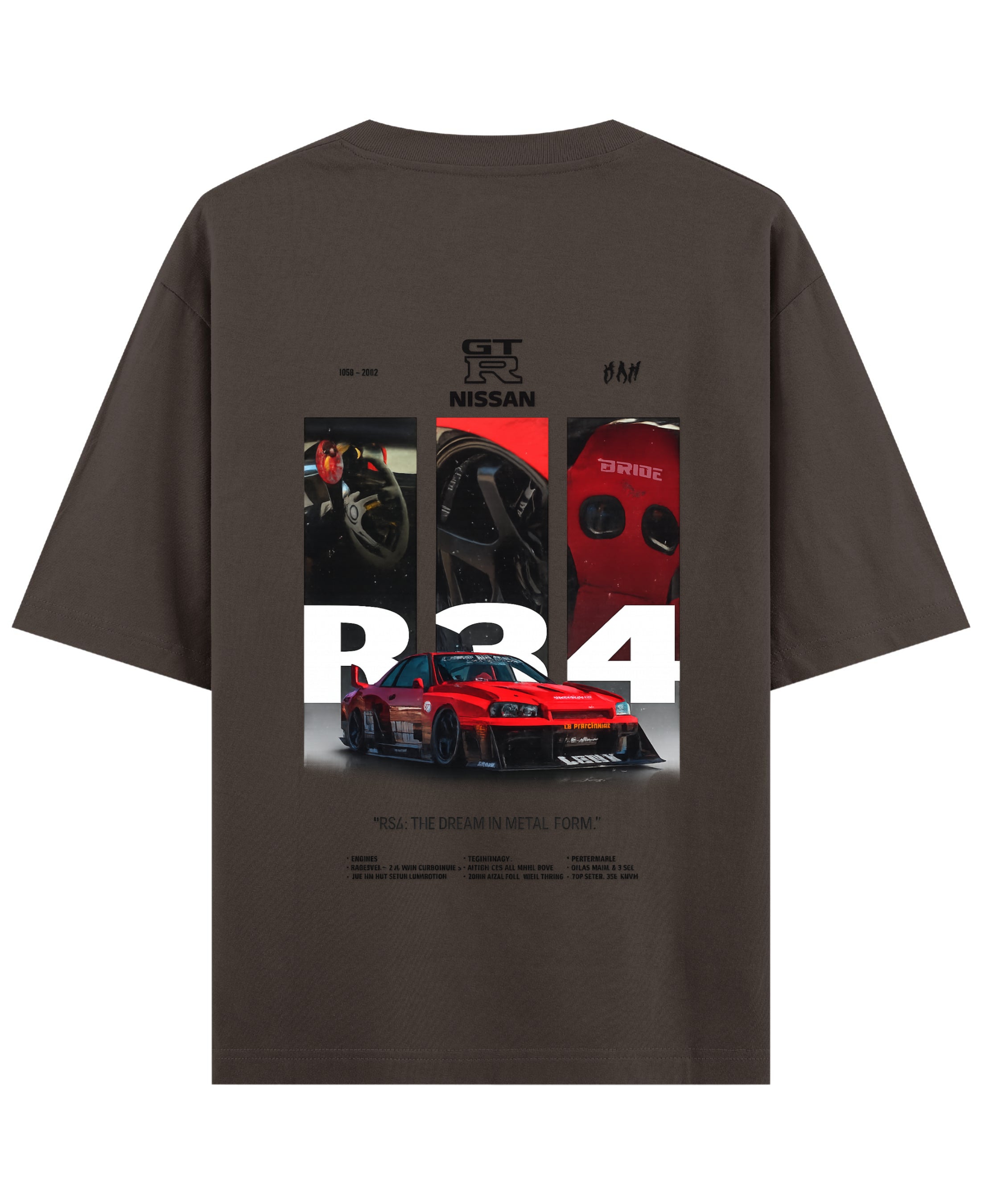 Coffee Oversized T-Shirt Back Design