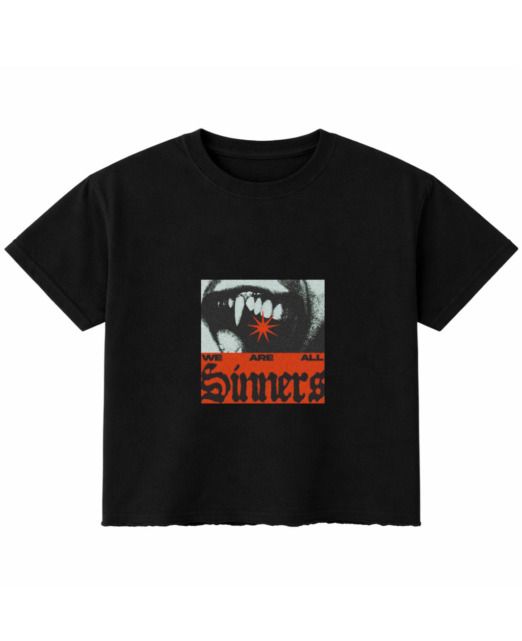 Black Boxy Fit T-shirt Front Design