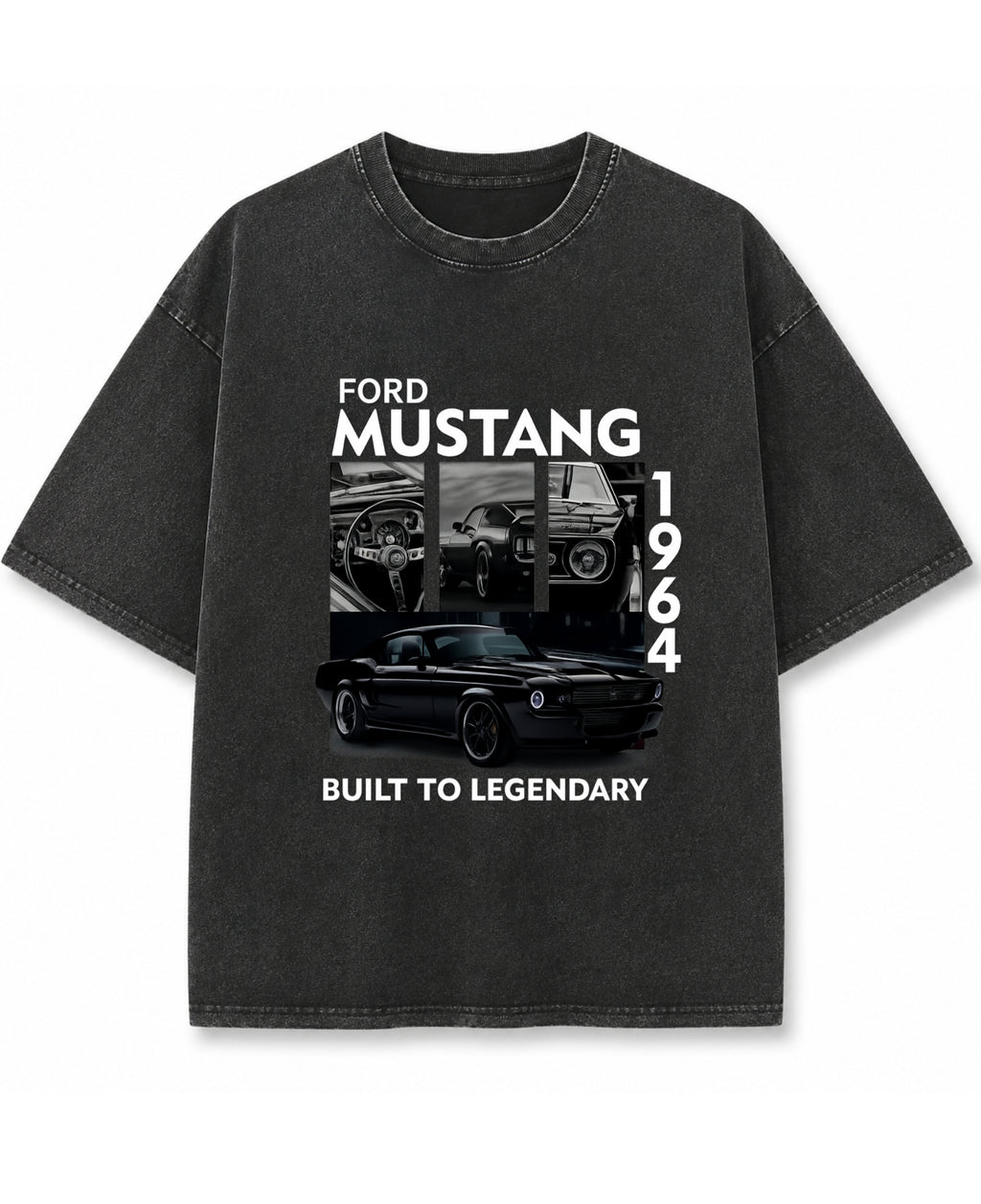 Vintage Fade Wash Oversized T-shirt Front Design