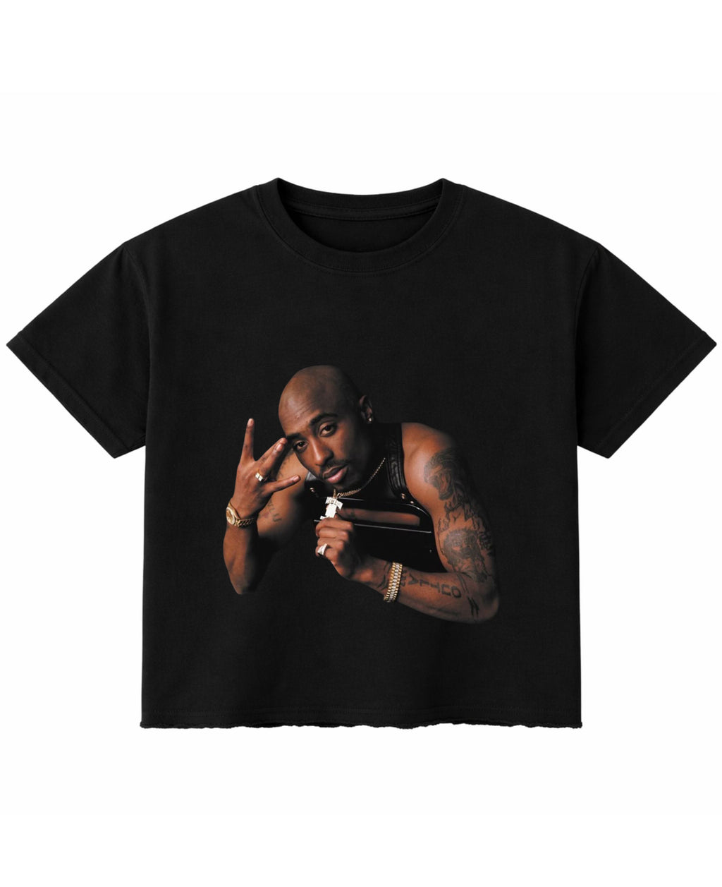 Black Boxy Fit T-shirt Front Design