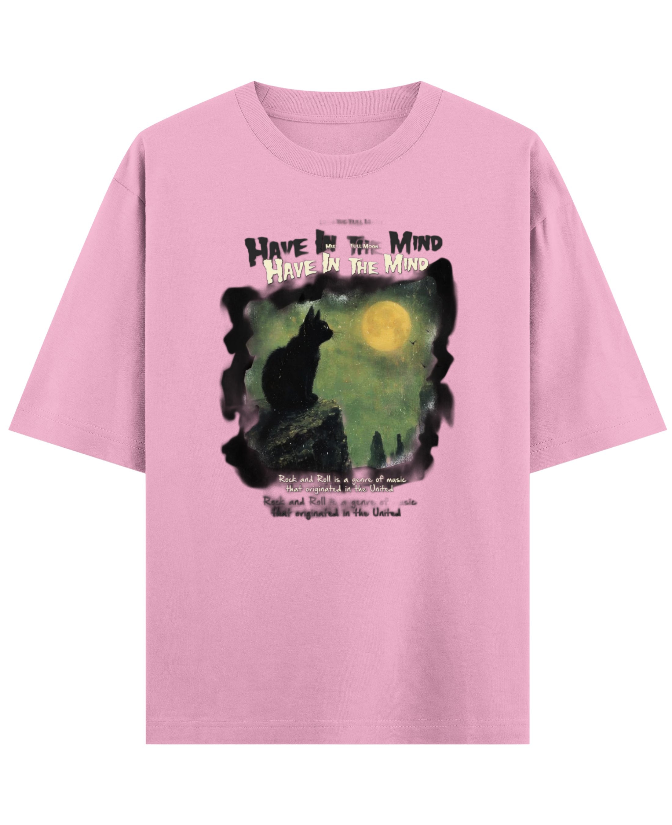 Baby Pink Oversized T-Shirt Front Design