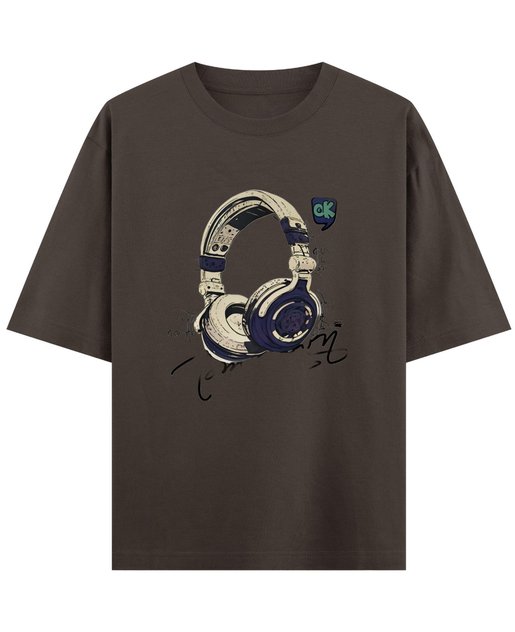 Coffee Oversized T-Shirt Front Design