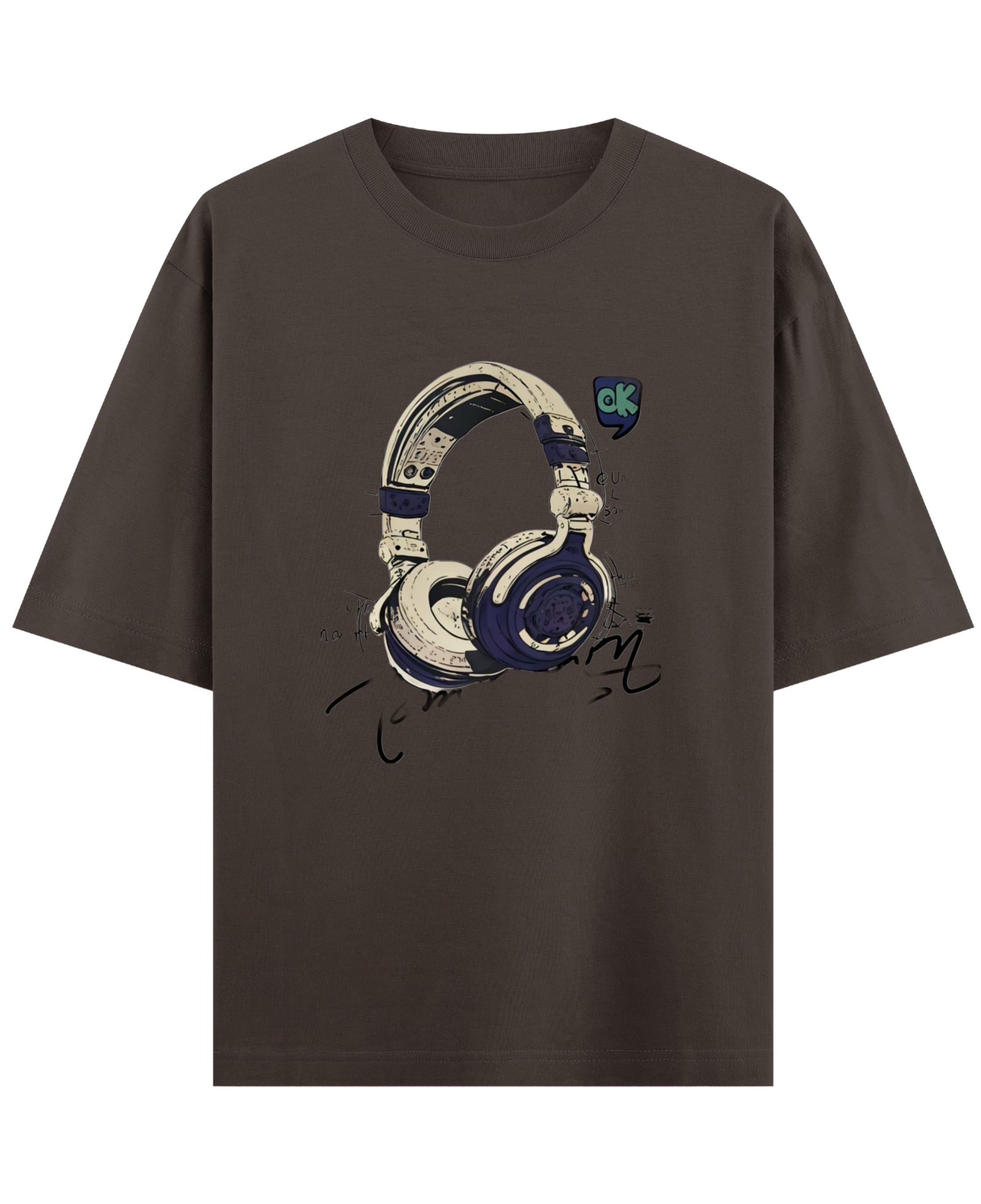 Coffee Oversized T-Shirt Front Design