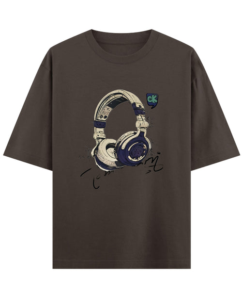 Coffee Oversized T-Shirt Front Design