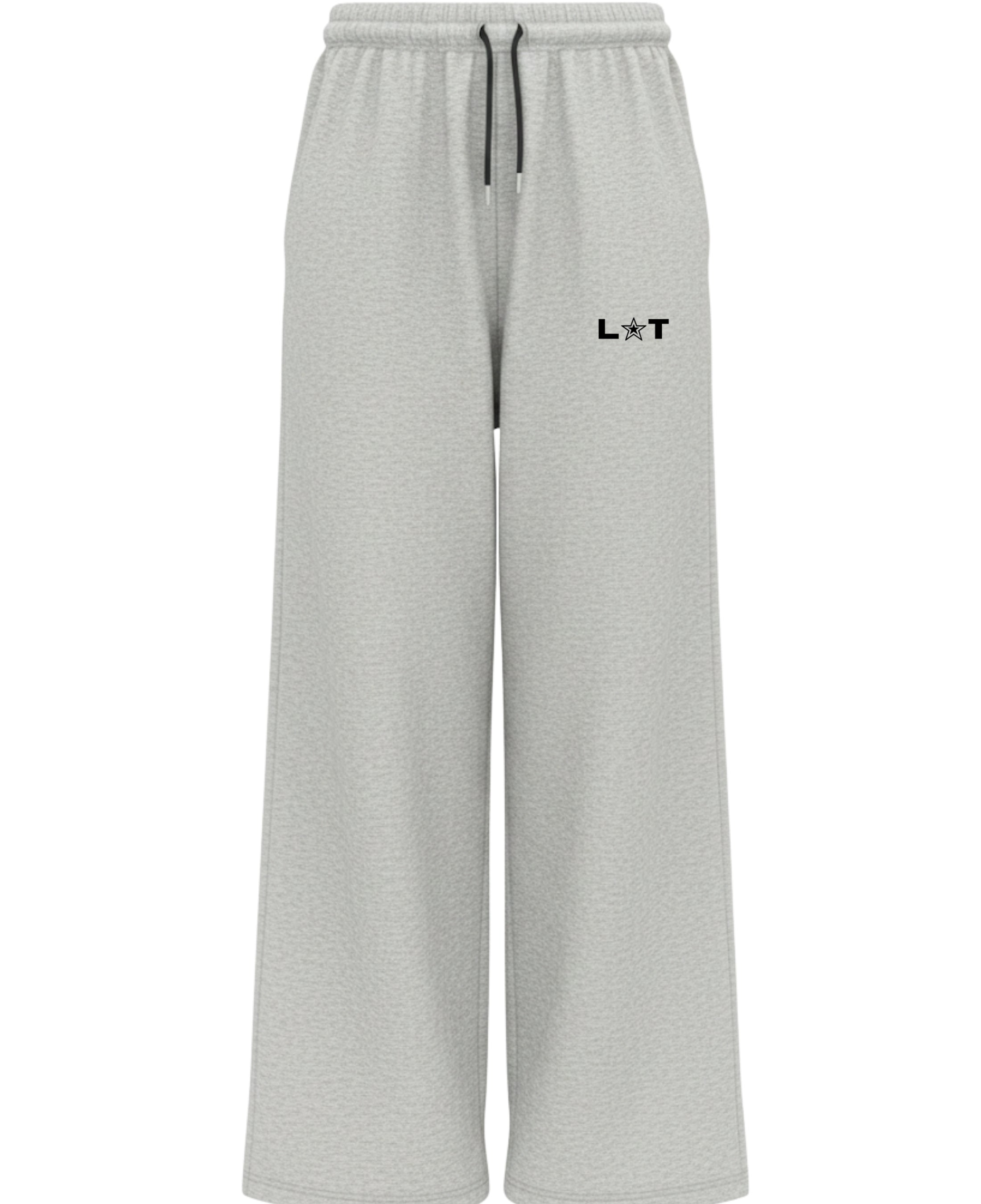 Grey Cotton Joggers Front Design