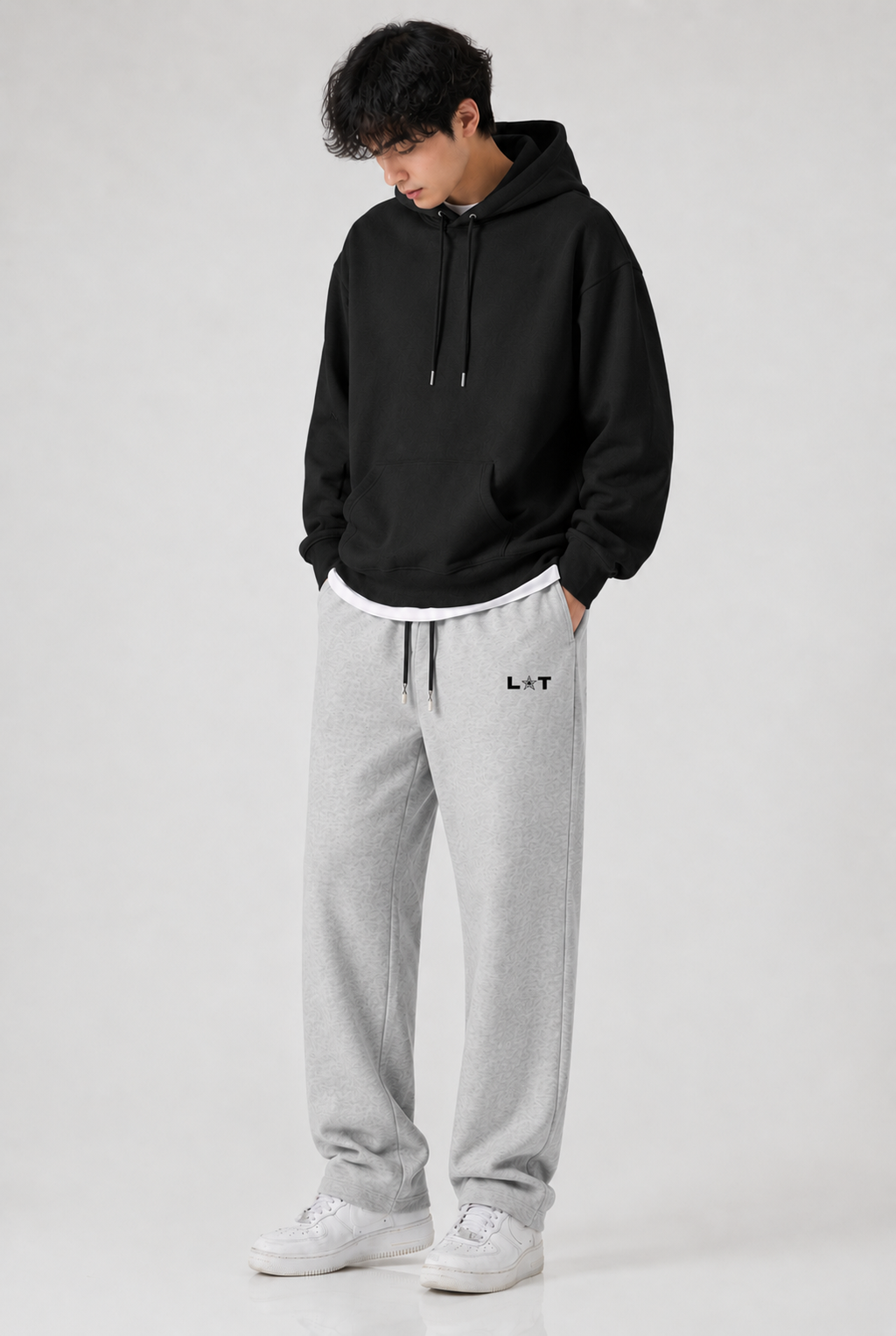 Straight-leg joggers (Grey)